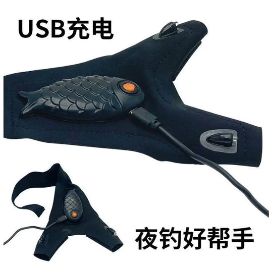 LED Flashlight Gloves for Camping and Night Running