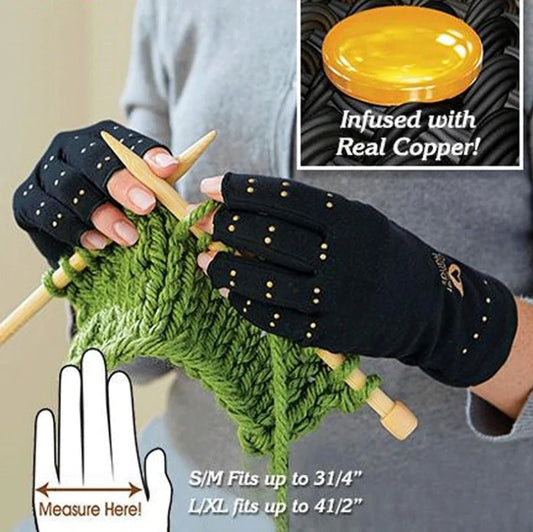 Copper Fiber Sports Half-Finger Recovery Gloves