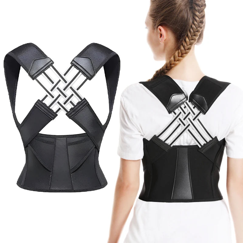 Adjustable Back Posture Brace for Office and Gym Use