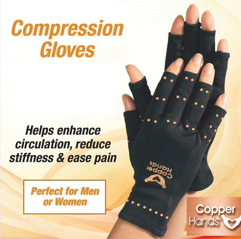 Copper Fiber Sports Half-Finger Recovery Gloves
