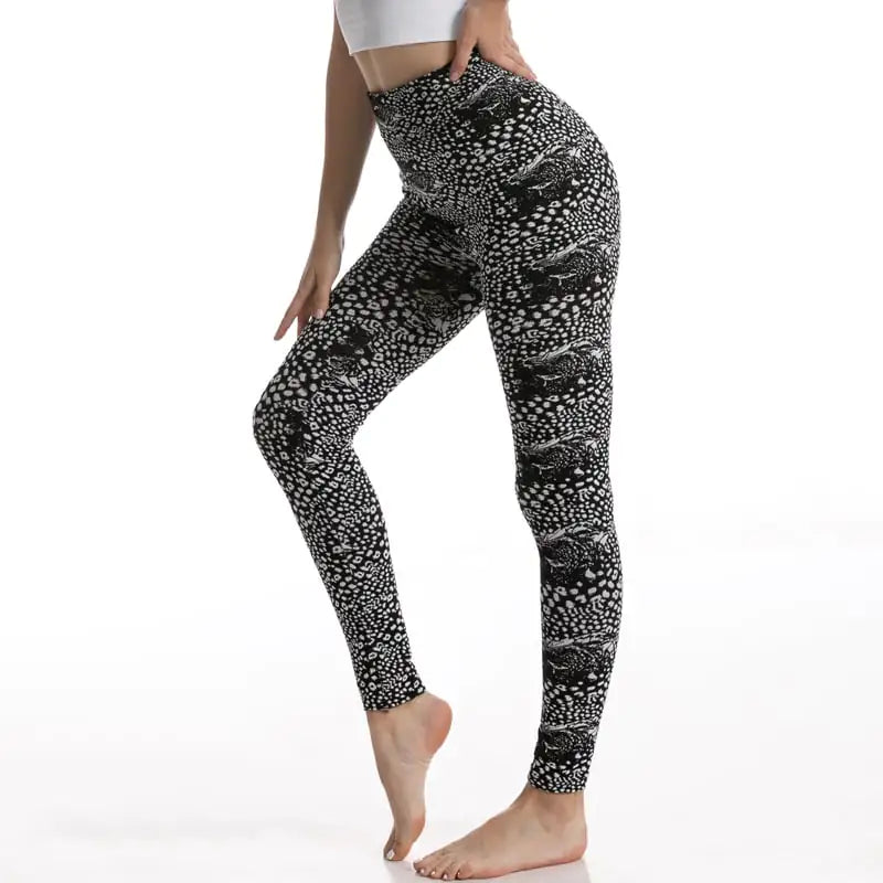 Leopard Print High Waist Gym Leggings