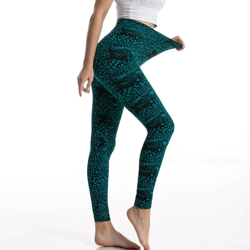 Leopard Print High Waist Gym Leggings
