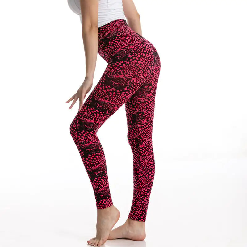 Leopard Print High Waist Gym Leggings